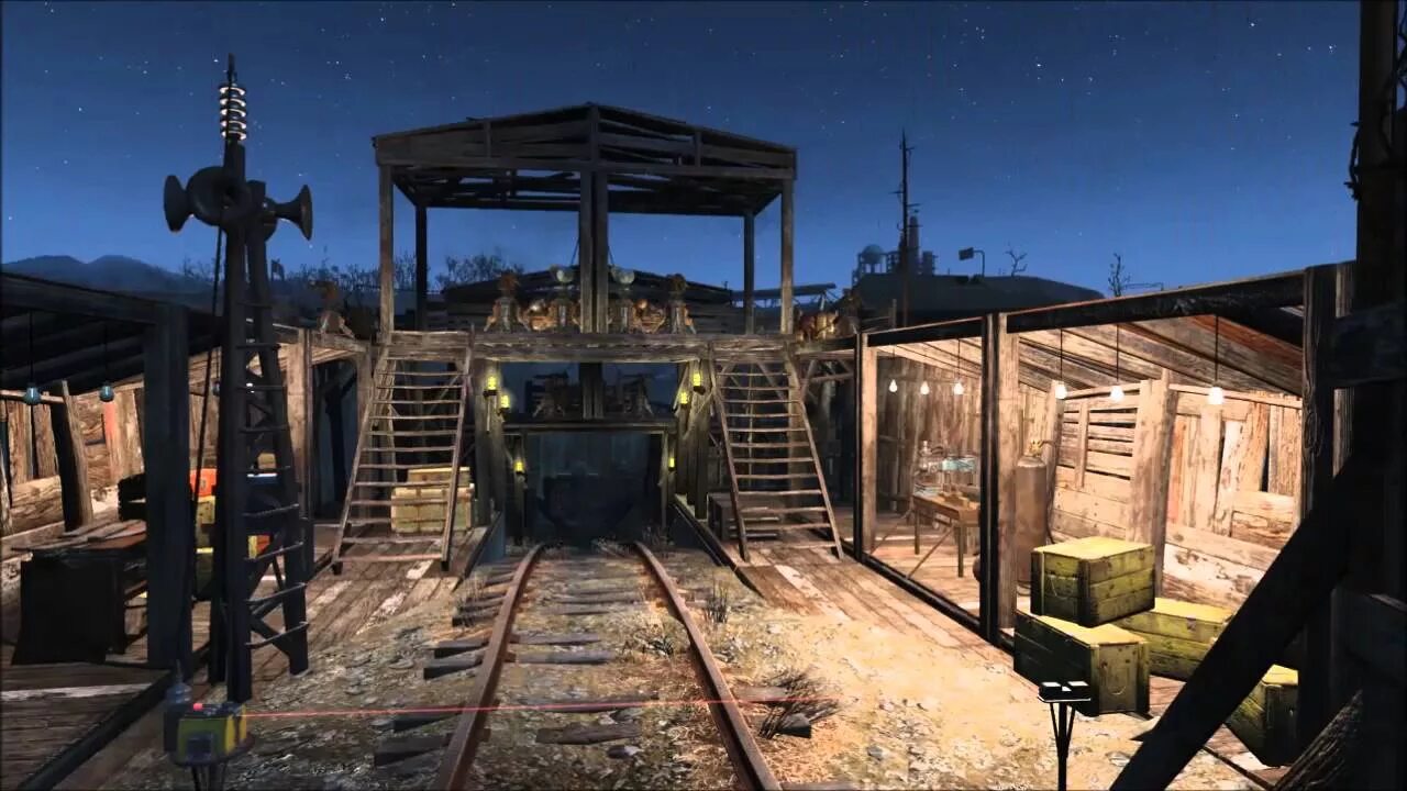 Включи станцию которая играла. Станция Оберленд Fallout. Oberland Station Fallout 4. Фоллаут 4 мод станция поселение. Фоллаут 4 мод станция Оберленд.