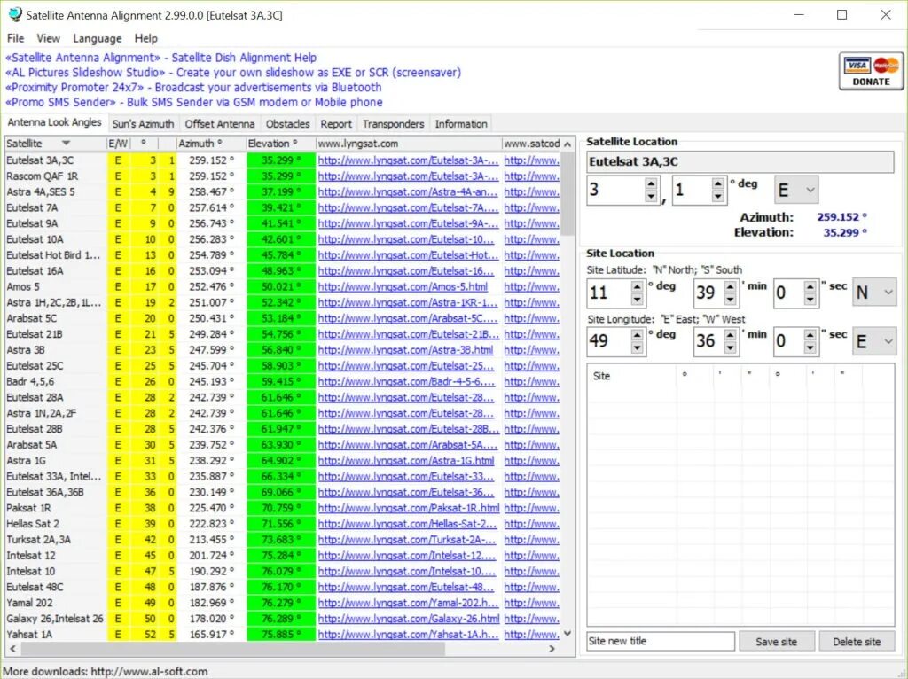 "программы satellite". Antenna alignment. Угол места офсетной спутниковой антенны. Программа для настройки спутниковой антенны с помощью компьютера. Программа сателлит антенна.