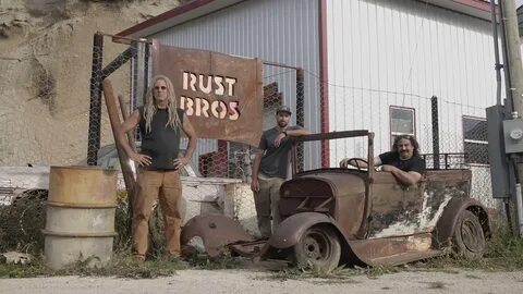 Avery Shoaf, Connor Hall, and Mike Hall in Rust Valley Restorers (2018). 