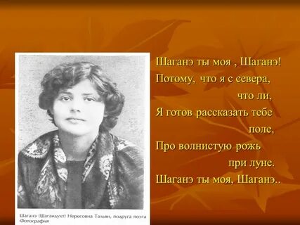 Есенин шаганэ ты моя шаганэ текст