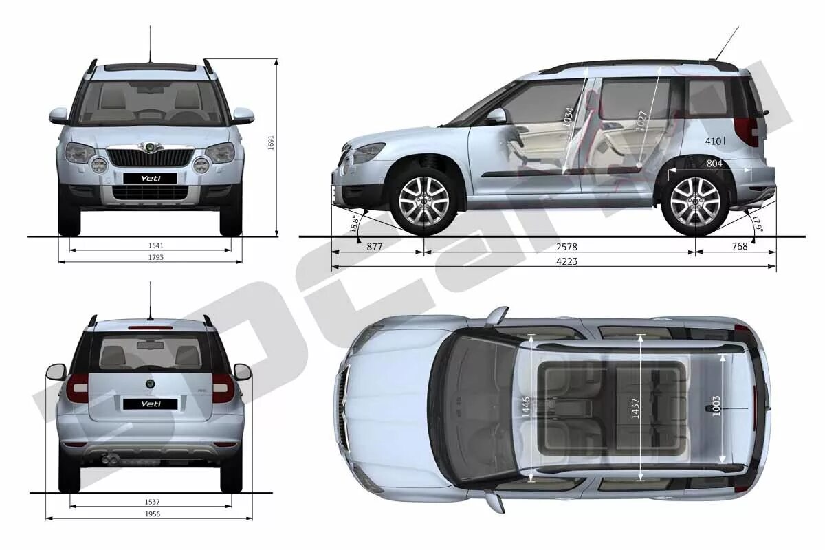 Skoda Yeti чертеж сверху. Клиренс Шкода Йети 2013. Skoda Yeti Blueprint. Шкода етти чертеж.