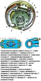 Устройство тормозных механизмов колес