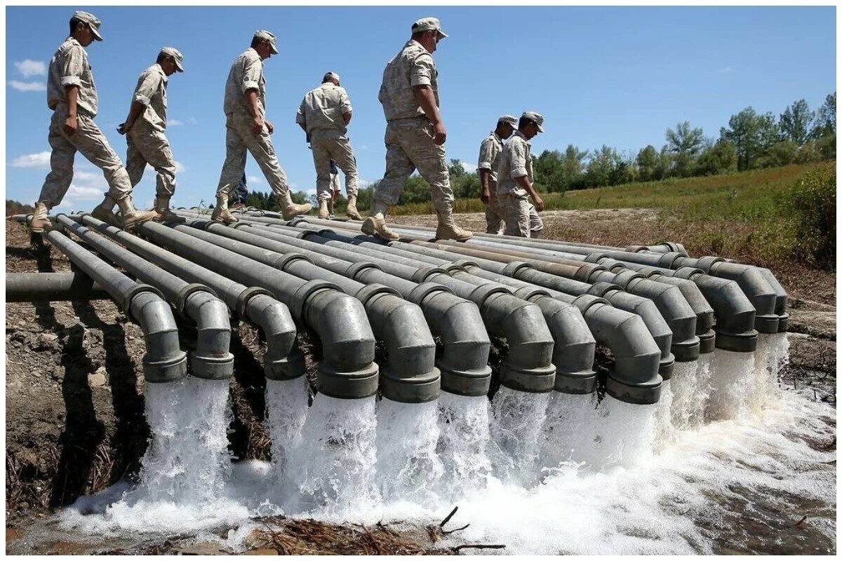 Водопроводные войска. Трубопроводные войска в Крыму. Армейские трубопроводы.