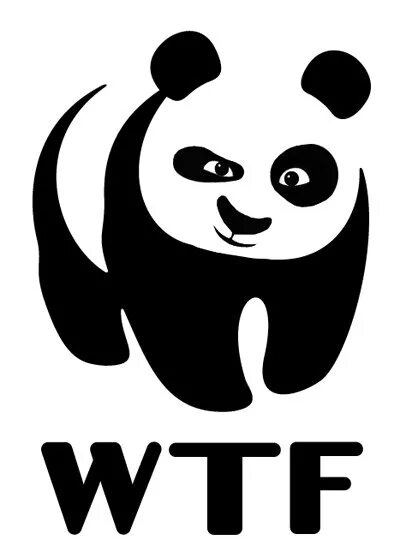 Wtf. Панда wtf. наклейка wtf. wtf логотип.