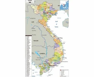 Географическая карта вьетнама на русском языке