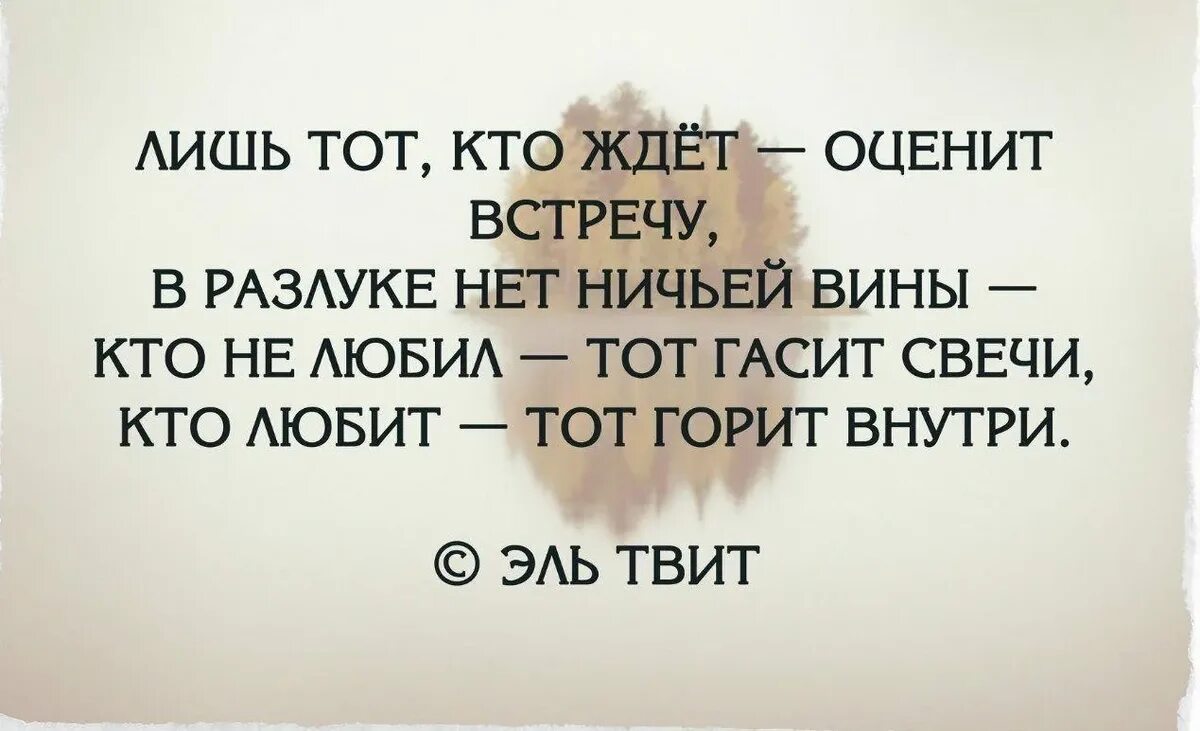 Быть любая лишь бы. Давно уже две жизни я живу. Лишь тот кто ждет. Лишь тот кто ждёт оценит встречу в разлуке нет ничьей вины. Эль твит цитаты.