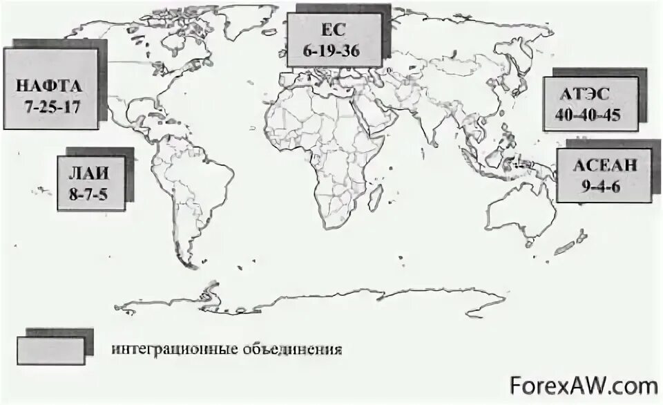 ЕС нафта АСЕАН ОПЕК на карте.