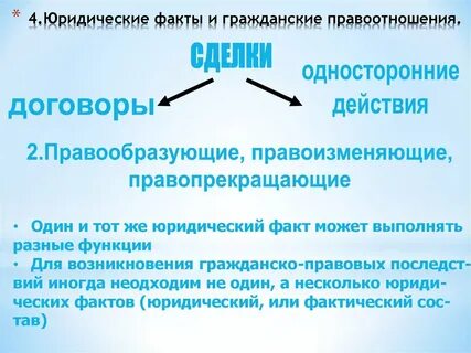 Гражданско правовые юридические факты