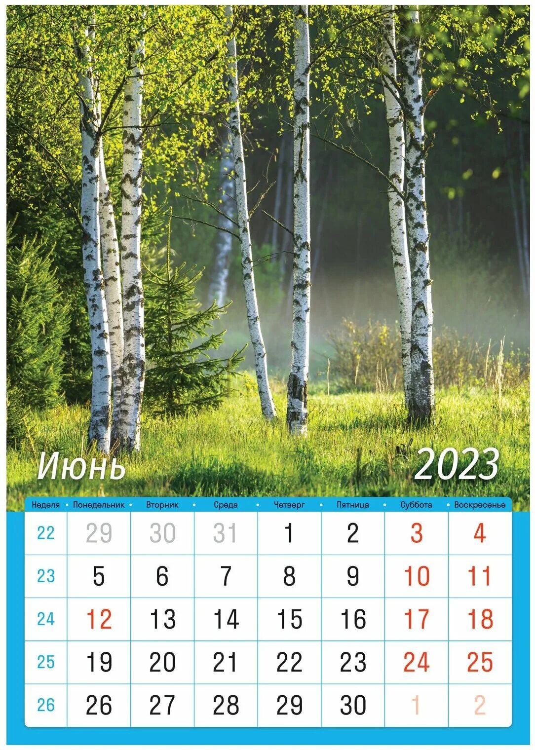 Календарь настенный перекидной "Природа" 170х250 на пружине на 2023 год - купить