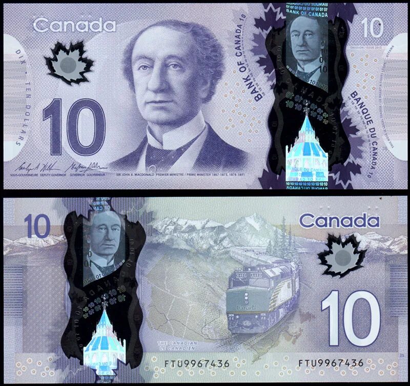2013 долларов в рублях. 10 Долларов Канада банкнота. Канадский доллар купюры. Банкнота канадский доллар. 10 Долларов 2013 года.