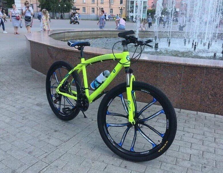 Велосипед фэтбайк BMW. Велосипед BMW зеленый. Велосипед стелс кислотный. Green Bike 26 колеса.