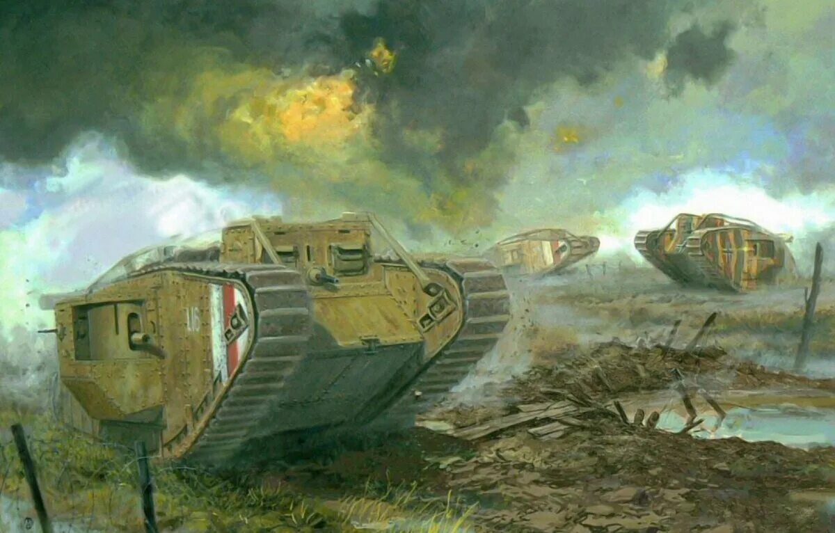 Танковые войны 1. Танк 1 мировой войны. Битва при Камбре. Танки первой мировой войны 1914-1918.