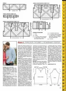 Вязание спицами схемы мужские модели