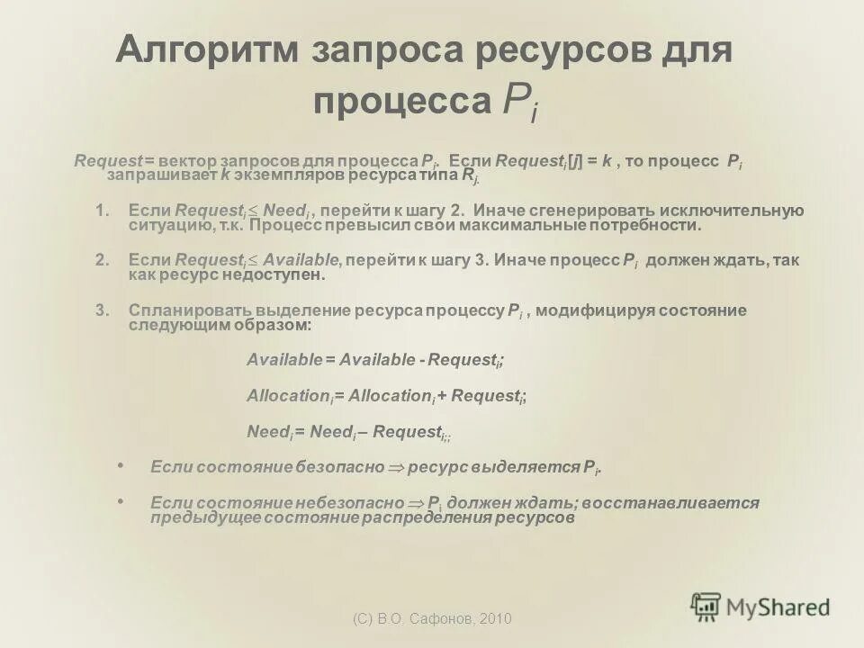 Алгоритм запросов. Алгоритм запросов