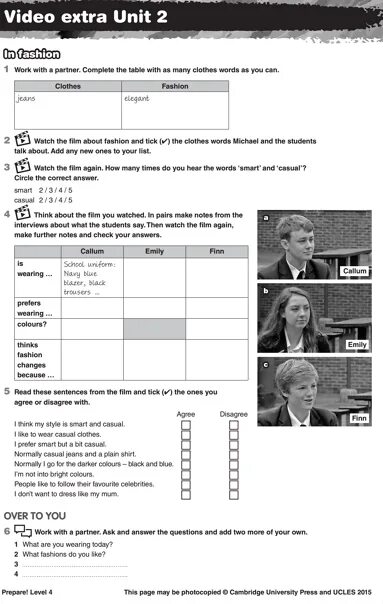 Prepare Level 2 Unit 1 Test Standard. Prepare Level 3 Video Extra Worksheets Unit 3. Prepare 1 Worksheet DVD. Prepare a2 Level 3. Prepare 3 a2