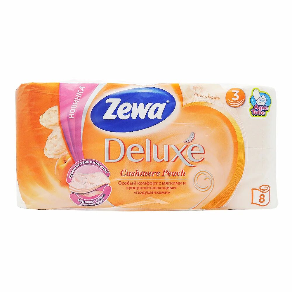 Zewa Deluxe 8 рулонов. Туал.бумага зева Делюкс персик 3сл 8шт. Бумага туалетная Zewa Deluxe Peach персик 3сл 8рул. Zewa Deluxe туалетная бумага 8 шт 3 слоя персик.