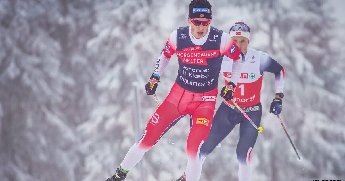 Лыжные гонки кубок россии сегодня мужчины результаты. Клэбо Йоханнес и Большунов. Норвежский лыжник Йоханнес Клэбо. Йоханнес хёсфлот Клебо лыжники. Йоханнес-андреас Яанович Ханни.