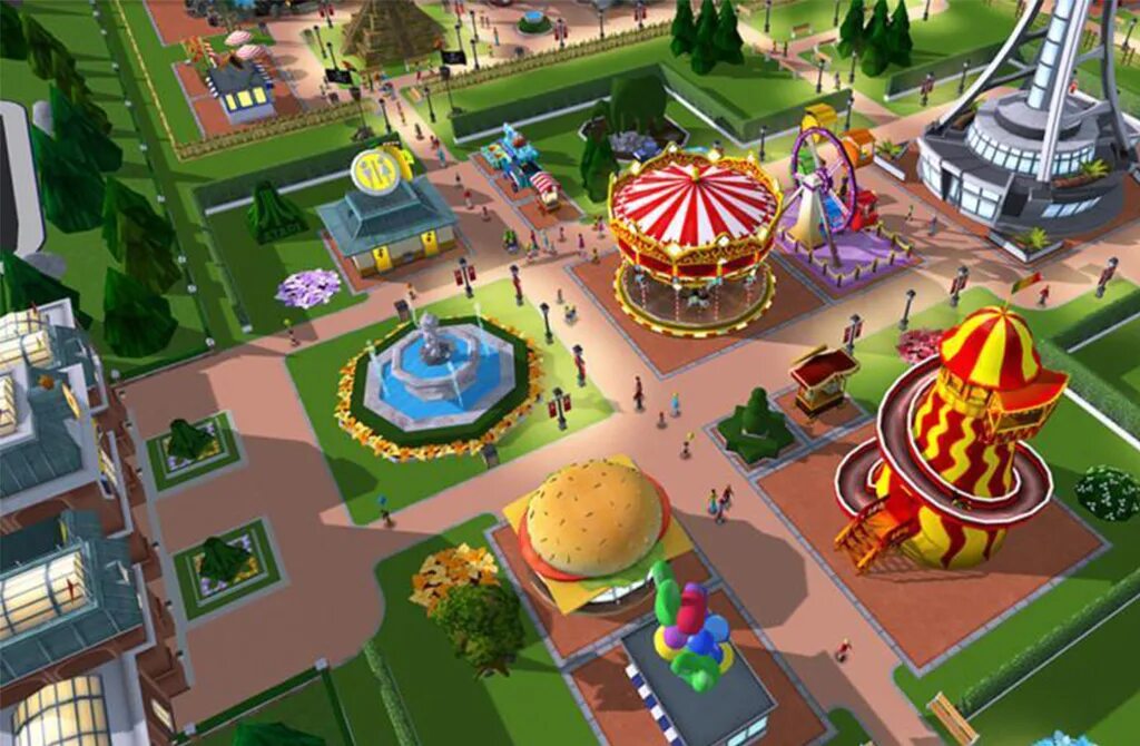 Как пройти парк аттракционов. Tycoon парк аттракционов. rollercoaster tycoon touch парк. проект парка развлечений.