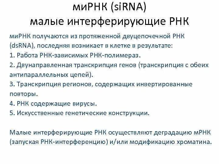 Малая интерферирующая РНК функция. Структура малых интерферирующих РНК. РНК интерференция. Интерферирующие РНК функции.