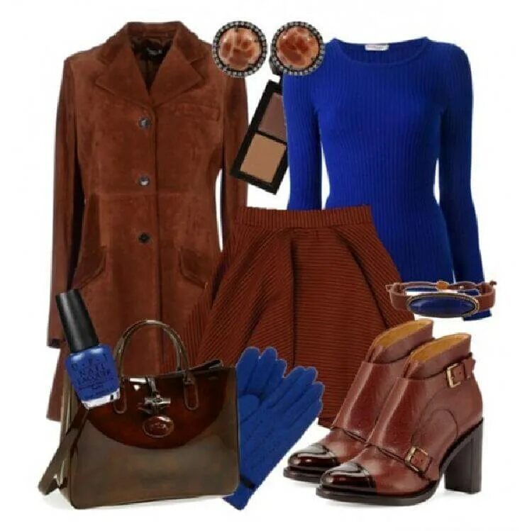 Сочетание коричневого цвета в одежде. Сочетание коричневого цвета с синим в одежде. Сочетание коричневого в од. Сочетание коричневого цвета с синим.