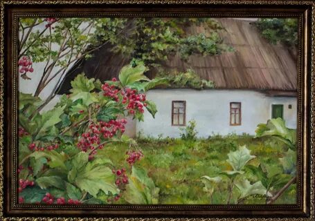 Динка огляделась уютно белеющая в зелени хата