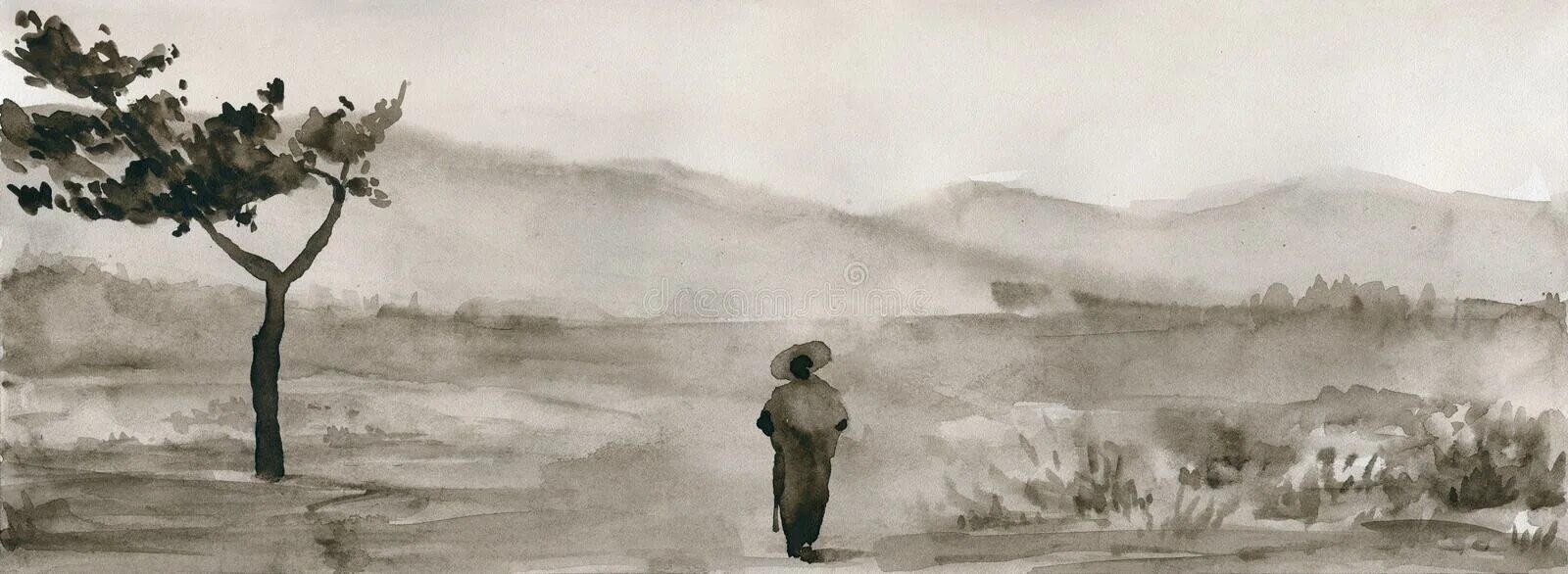 Японский крестьянин гравюра хокусай. Японский путник. Rurouni kenshin арт фэнтези. Горы японии самураи. Одинокий самурай.