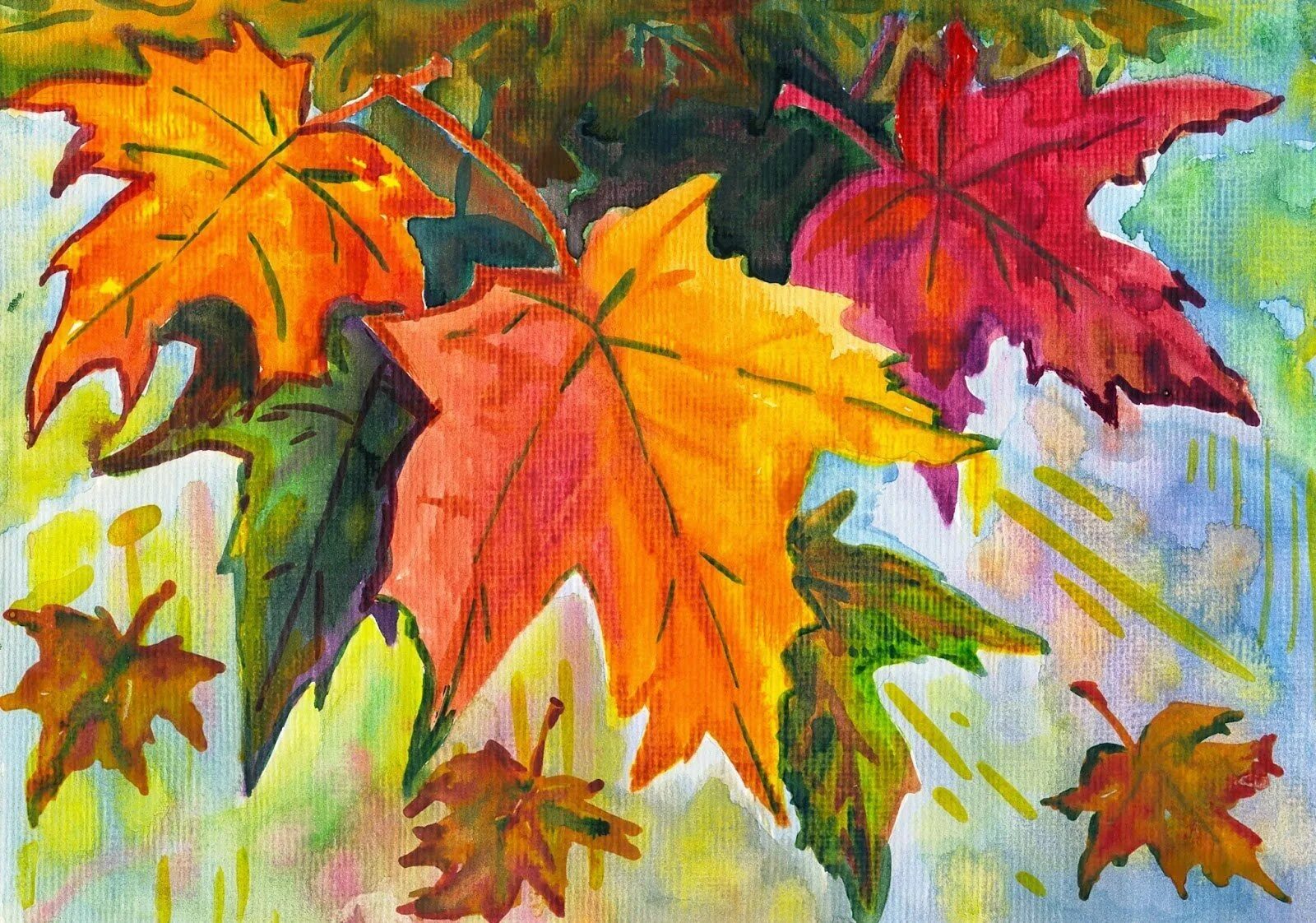 Рисунок на тему осень. Осенний листопад рисунок. Рисунок на осеннюю тему. Рисование листопад. Листопад урок 6 класс