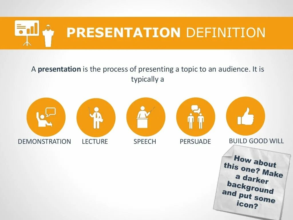 Topic presents. Bad presentation Slides. Presentation steps.