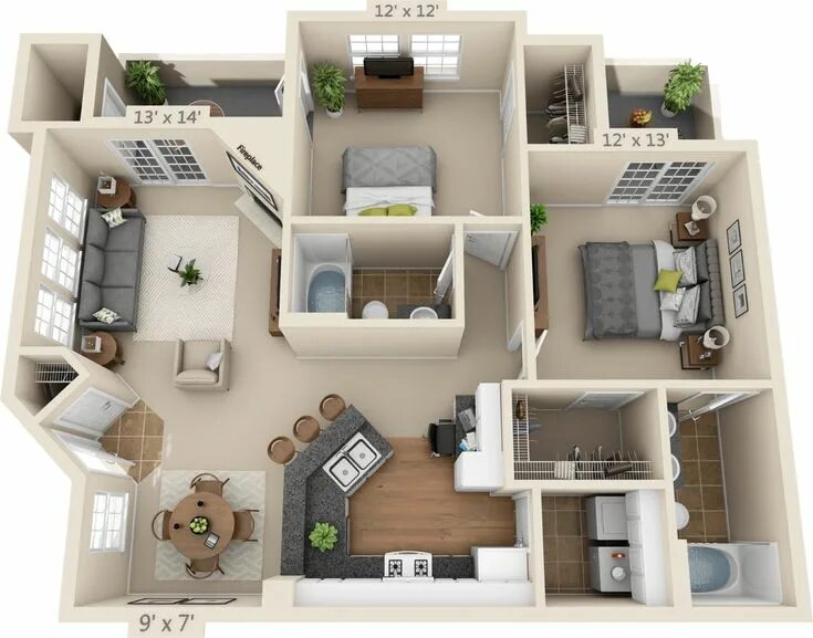 1bd/1bath apartments are available with our spacious Aston floor plan! #lasvegas