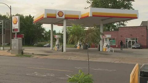 The gas station is located near the intersection of North Florissant and St...