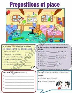 Prepositions of place and direction