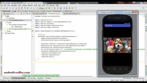 Tutorial how to play video in Android Studio 1.5 - YouTube