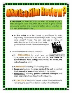 Movies are examples