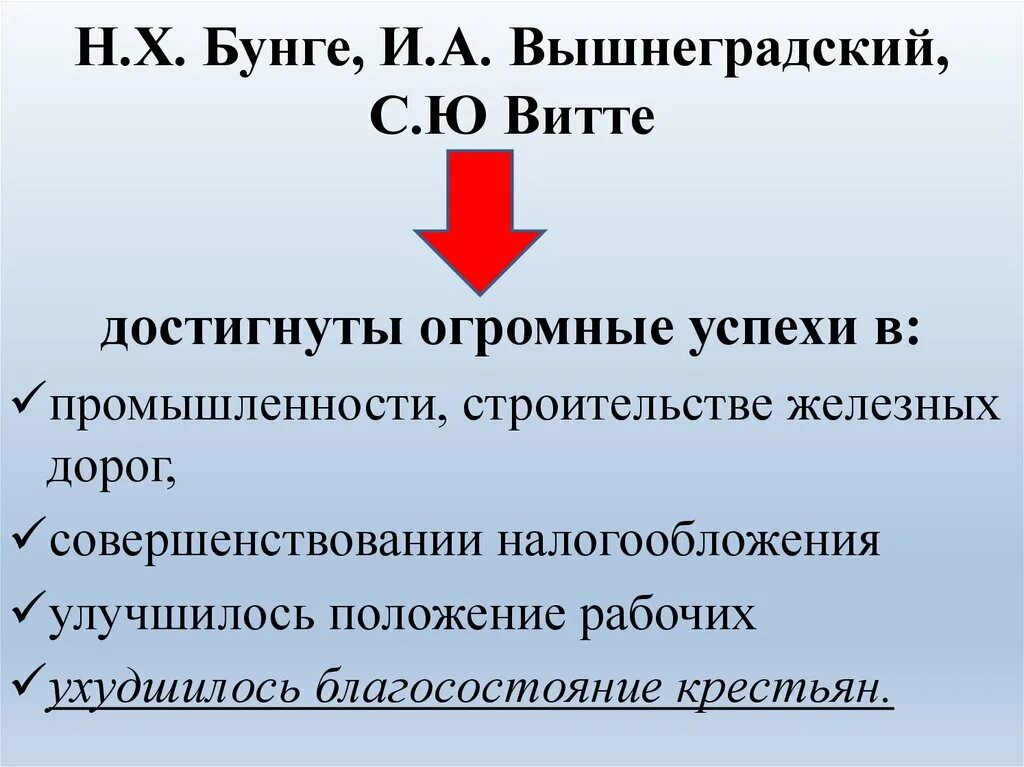 Деятельность Бунге Вышнеградского и Витте таблица. Экономическая политика Бунге Вышнеградского Витте таблица. Реформы Бунге Вышнеградского Витте. Бунге Вышнеградский Витте таблица. Н х в экономике