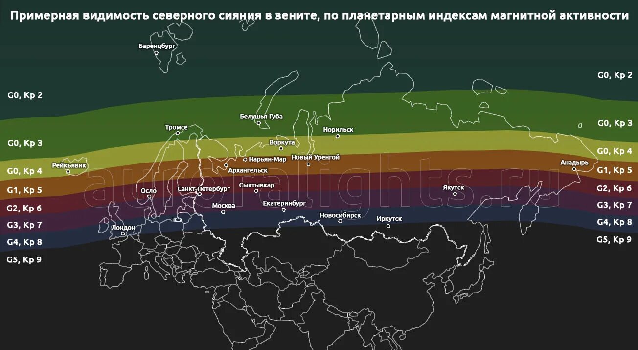 Карта Северного сияния. Карта Северного сияния в России. Карта Полярных сияний. Зоны на карте полярное сияние.