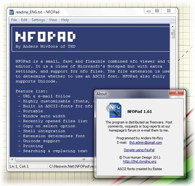 Программа не может открыть nfo файл. Nfopad. nfo. fopads.