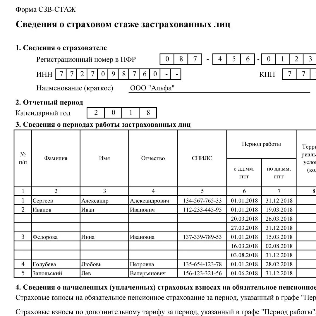 Страховые взносы сведения о стаже. Форма отчета СЗВ стаж. Форма СЗВ-стаж образец. Форма СЗВ стаж порядок заполнения. Форма СЗВ-стаж за 2020.