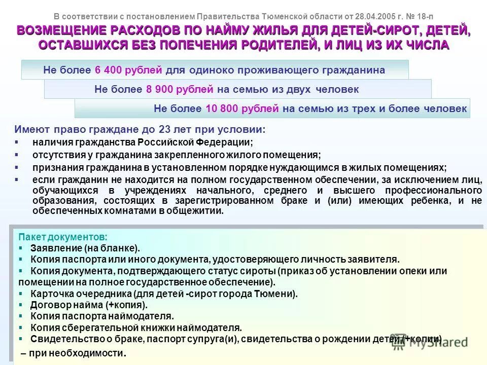 Документ подтверждающий право на меру социальной поддержки