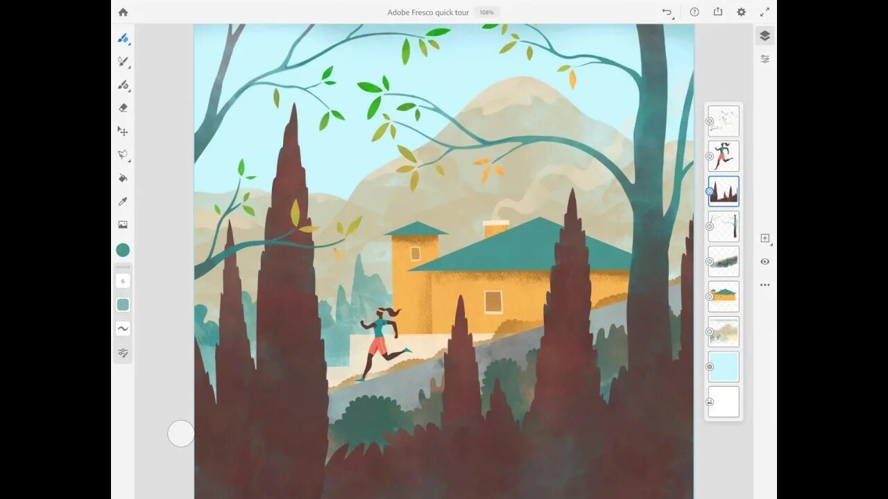 P приложение для рисования. Adobe fresco. фреска программа рисования. пейзаж приложение для рисования. программа adobe fresco.