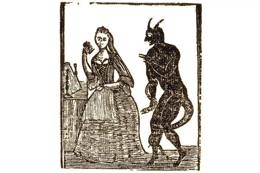 Дьявол и его жена. Плевок дьявола иллюстрации. The Devil and Seniorita Prime.