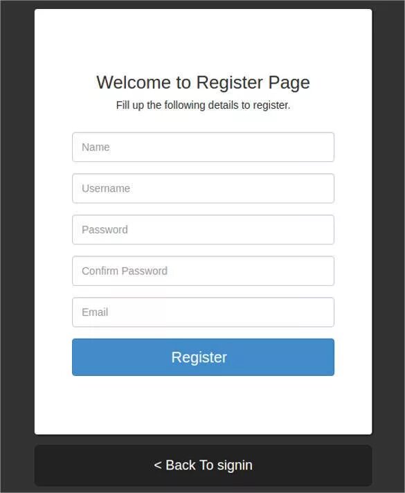 Registration login