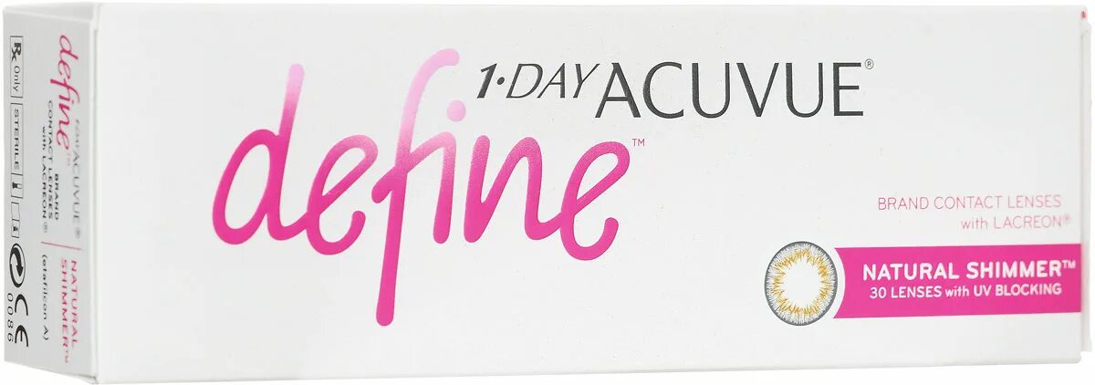 Natural shimmer. Acuvue 1-Day define natural Shimmer. 1 Day Acuvue define Shimmer. Контактные линзы 1-Day Acuvue define with Lacreon natural Shimmer. Линзы контактные "1 Day Acuvue define with Lacreon" natural Shimmer 8.5 (-3,0).