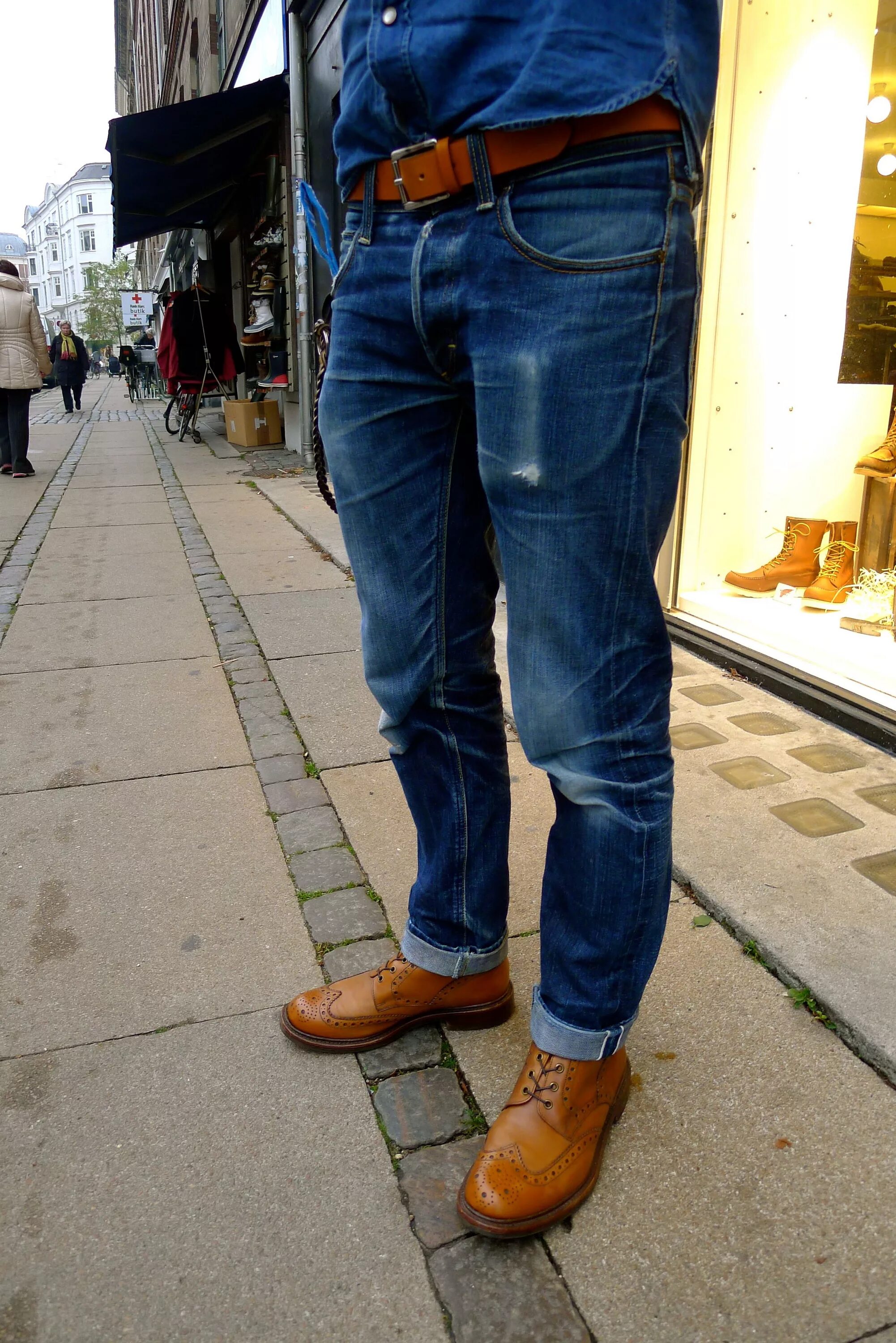 leather boots with jeans Purchase - 55