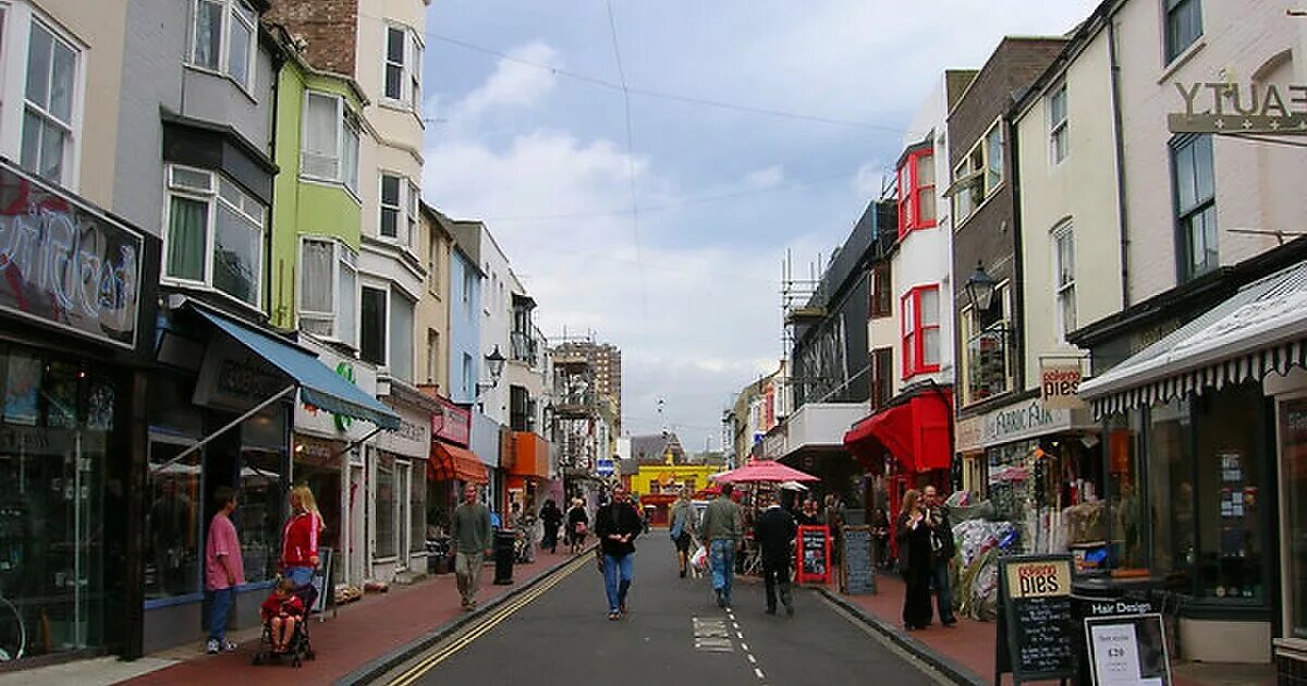 North Laine. Brighton the open Market. Lanes. Minonk Lanes. Uk north