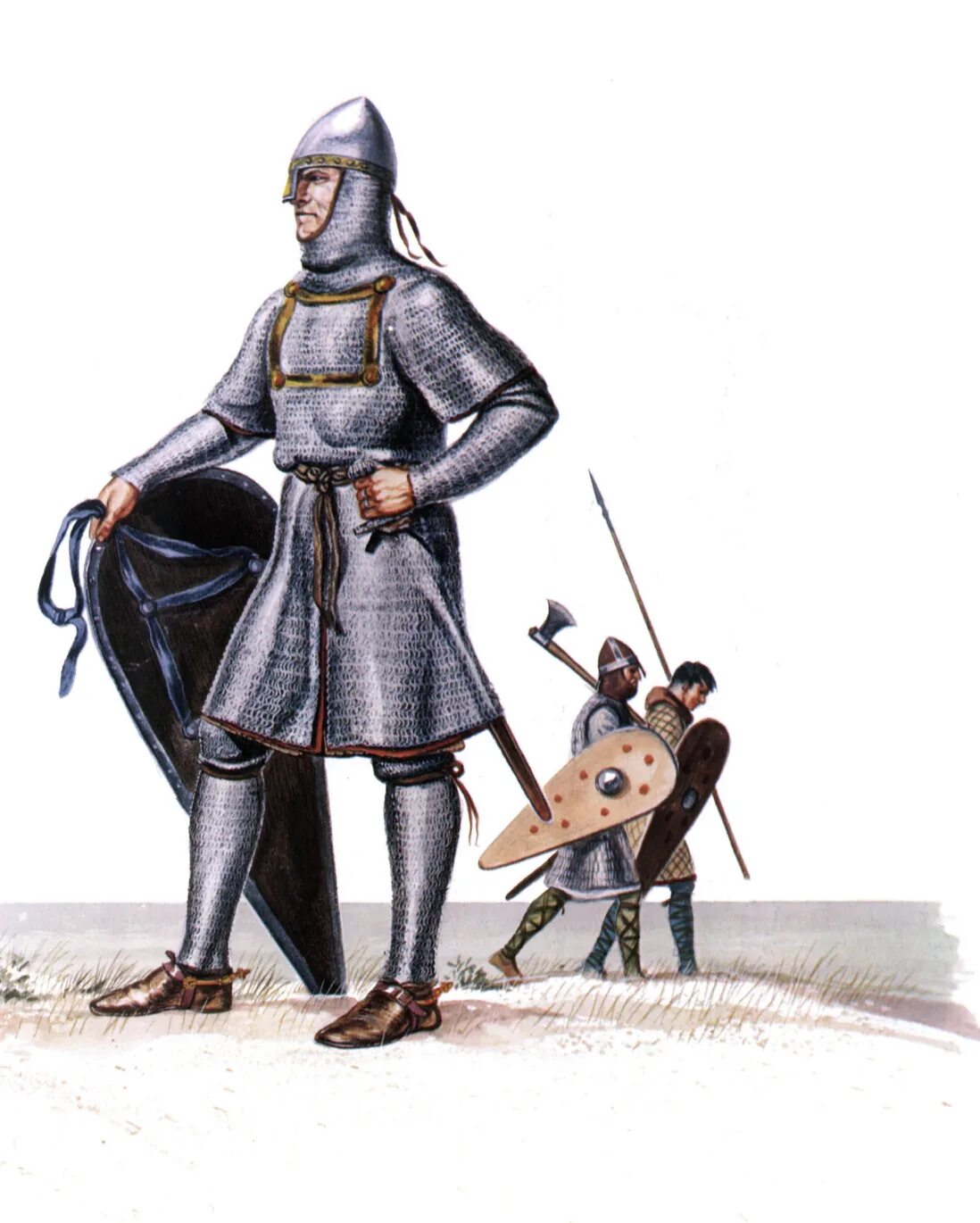 Xi вв. Рыцарь 11 век. Доспехи 10 век англосаксы. 11 Век Норманский воин. Рыцарь 12 век Osprey.