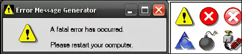 Генератор ошибок Windows. Error message. Error Generator. Error message Generator Windows XP. Message fatal error
