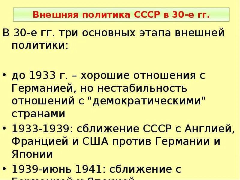 Политика ссср в 30 годы тест. Основное направление внешней политики СССР В 20 30. Внешняя политика в СССР В 1920-1930-Х гг. Итоги внешней политики СССР В 1930-Е. Внешняя политика СССР 1920-1939 кратко.