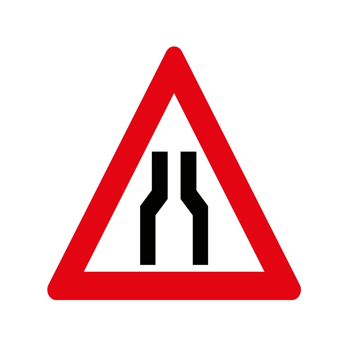 Дорожный знак сужение. Знаки дорожного движения сужение дороги. Знак сужение дороги с обеих сторон. Дор знак сужение дороги. Знак сужения дороги в Красном треугольнике.