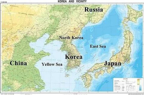 Покажи где корея