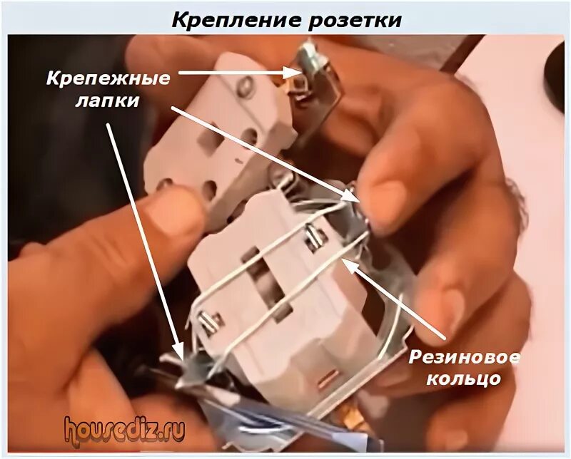 Монтажные лапки выключателя. Распорные лапки для розеток. Розетки с распорным крепежом. Розетка с лапками.